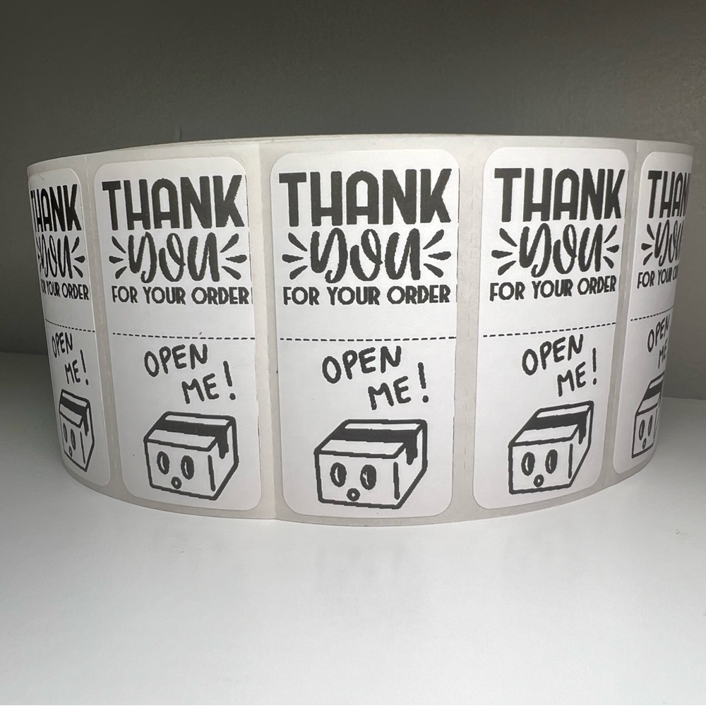 Set of 100 - Thank you / Open Me Seal Adhesive Packaging Label Stickers  new - Picture 3 of 12